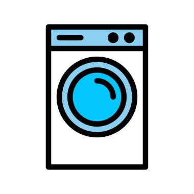 Çamaşır makinesi renk simgesi. Düzenlenebilir Vuruş. Web sitesi UI ve mobil uygulamalar için kullanılabilir.