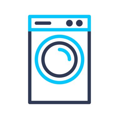 Çamaşır Makinesi Çift Ton Simgesi. Düzenlenebilir Vuruş. Web sitesi UI ve mobil uygulamalar için kullanılabilir.