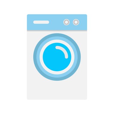 Çamaşır Makinesi Düz Simgesi. Düzenlenebilir Vuruş. Web sitesi UI ve mobil uygulamalar için kullanılabilir.