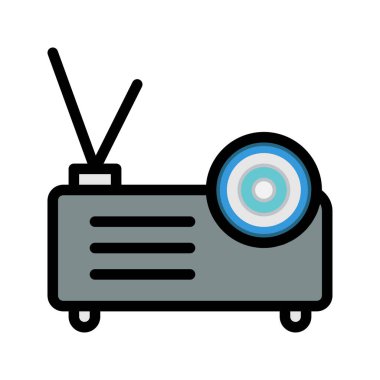 Projektör Renk Simgesi. Düzenlenebilir İnme Simgeleri. Web, mobil uygulamalar ve yazılım için kullanılabilir.