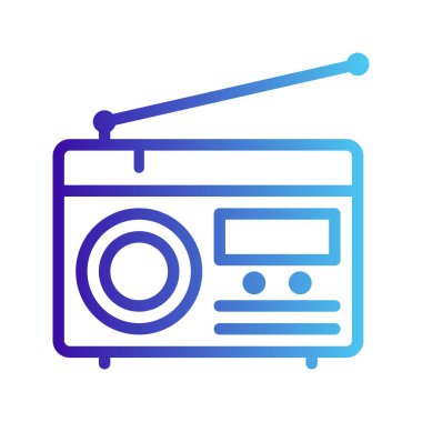 Radyo Gradyan Simgesi. Düzenlenebilir İnme Simgeleri. Web, mobil uygulamalar ve yazılım için mükemmel.