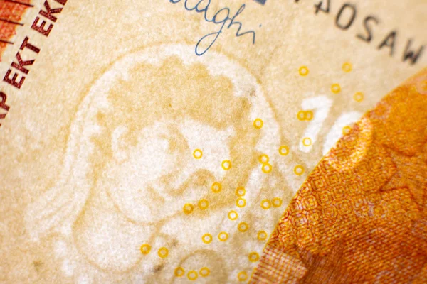 Банкнота Евро Макроденьги Евро Крупным Планом Отдельные Новости Наличных Евро — стоковое фото