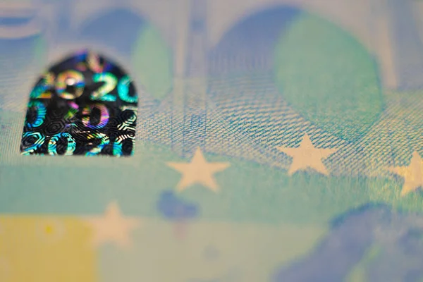 Billet Euros Euro Money Macro Close Informations Séparées Sur Euro — Photo