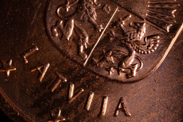 Збільшення Суми Євро Невеликі Зміни Центах Євро Столі Євро Монета — стокове фото