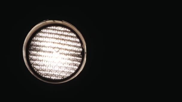 Vecchia Luce Cinematografica Accendeva Spegneva Illuminazione Studio Nella Sala Concerti — Video Stock