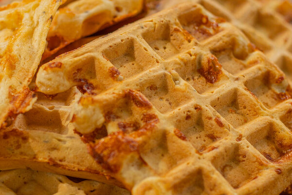 Cheese waffles for snacks. Waffles With spices, salty snacks