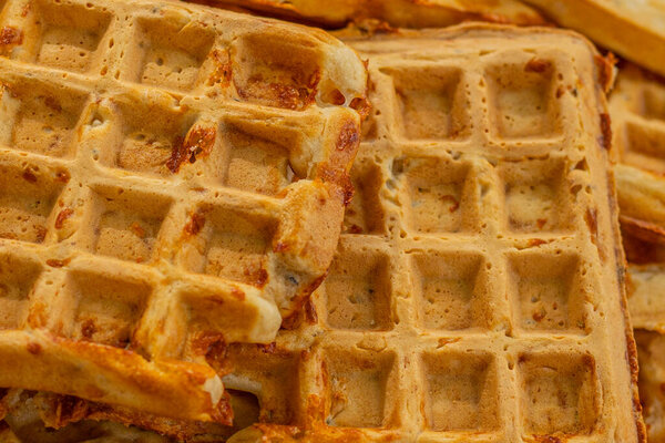 Cheese waffles for snacks. Waffles With spices, salty snacks