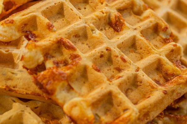 Cheese waffles for snacks. Waffles With spices, salty snacks