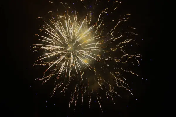 Новогодний Фейерверк Небе Фейерверки Темном Небе — стоковое фото