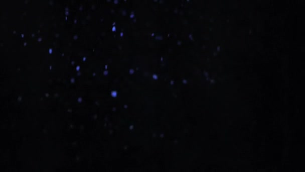 Pod Klidnou Noční Oblohou Jemné Sněhové Vločky Jemně Klesají Odrážejí — Stock video