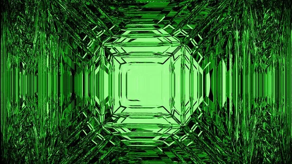 Abstracte Achtergrond Gekristalliseerd Groen Stock Illustratie — Stockfoto