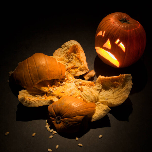 Halloween pumpkins for background 