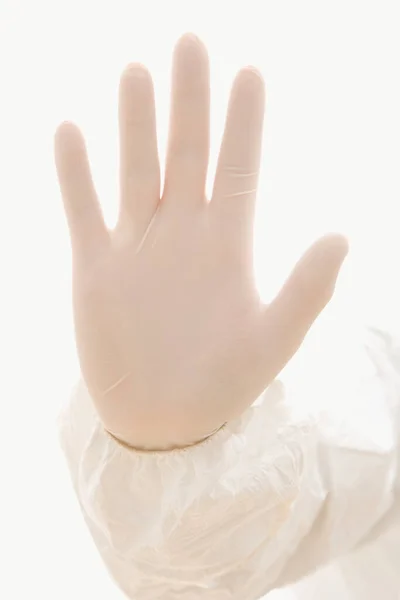 Ręka Gumowej Rękawicy — Zdjęcie stockowe