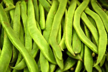 green beans background. close up