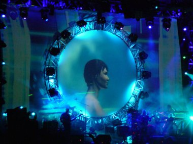 Avustralya 'da Pink Floyd konseri, duman ve aydınlatma gösterisi 