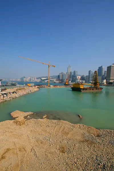 Bouw Waterfront Hong Kong — Stockfoto