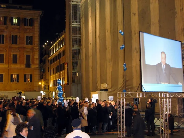 Politieke Rally Rome Italië — Stockfoto
