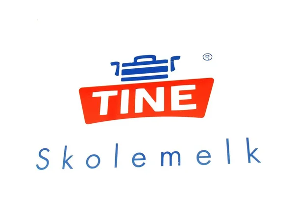 Tine Melk Sign Background Close — Stock Photo, Image