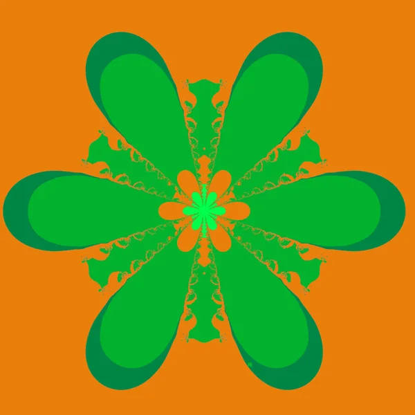 緑とオレンジの花の概要 — ストック写真