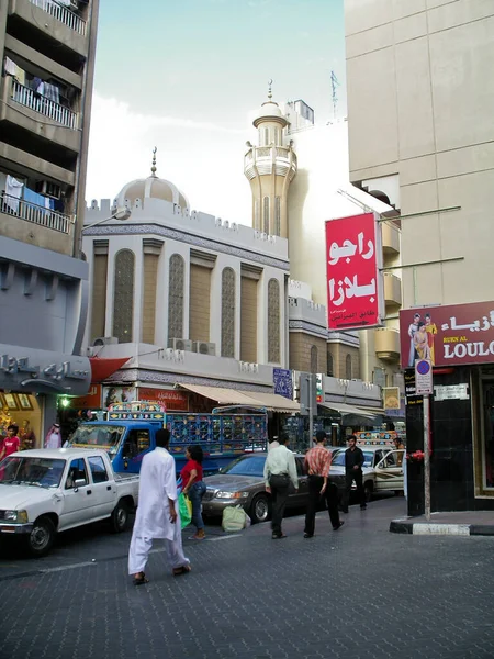 迪拜Deira地区的清真寺 — 图库照片