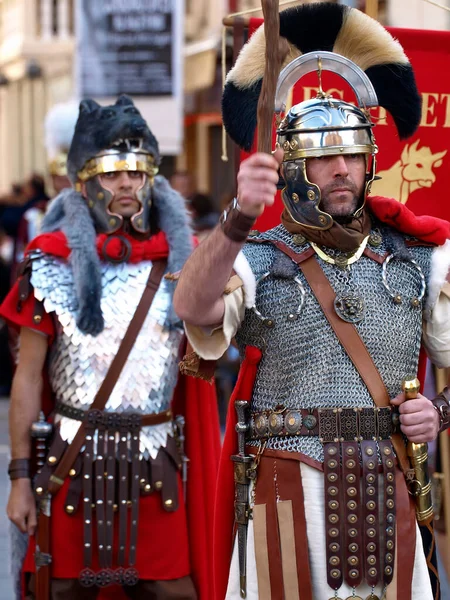 罗马帝国军队的士兵 — 图库照片