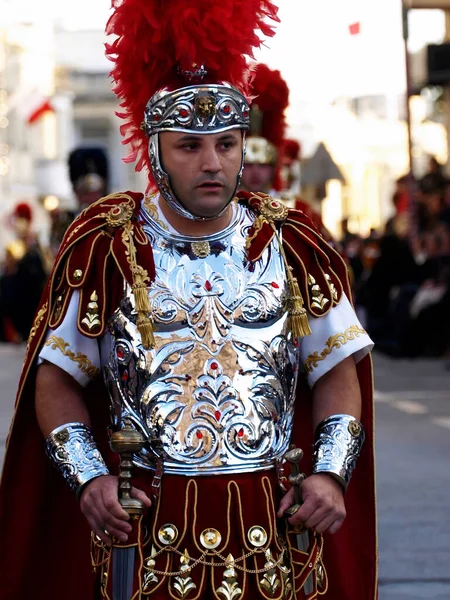 Roman Centurion Acteurs Authentieke Kostuums — Stockfoto