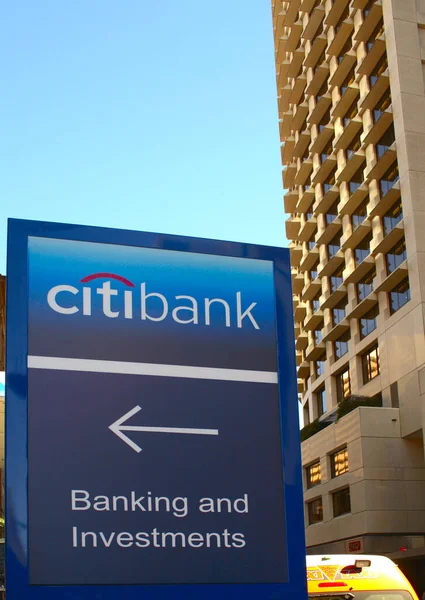 Citibank Teken Voortbouwen Achtergrond — Stockfoto
