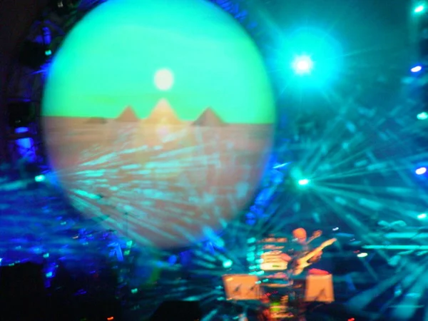 Koncert Pink Floyd Australii Scena Pokazem Dymu Oświetlenia — Zdjęcie stockowe