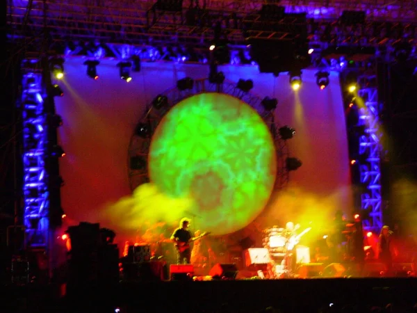 Avustralya Pink Floyd Konseri Duman Aydınlatma Gösterisi — Stok fotoğraf