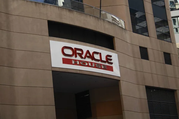 Oracle House Logo Background Close — Stock Photo, Image