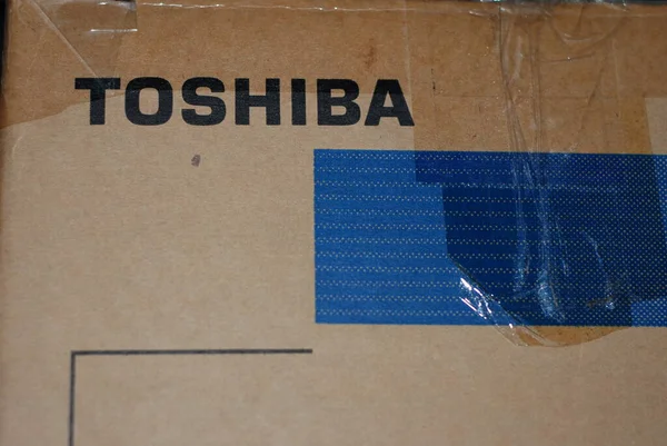 Toshiba Logo Background Close — Stock Photo, Image