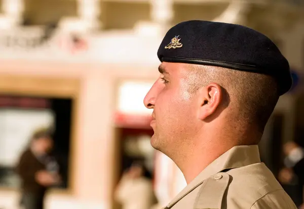 Soldier Reenactment Awarding George Cross Medal Whole Island Malta 15Th — Stock Photo, Image