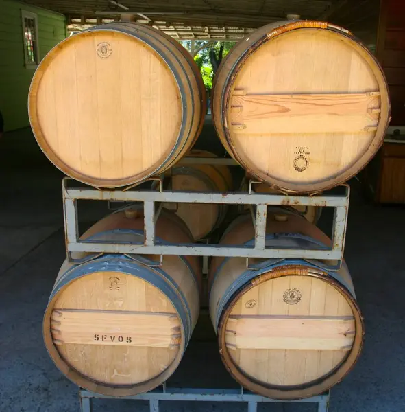 Wine Barrels Garrod Farms — Stock Photo, Image
