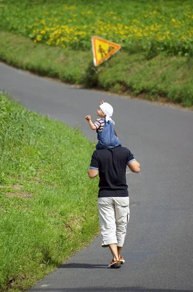 Father Son Walking — Stock Photo, Image