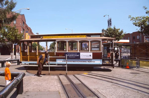 Beroemde Californische Tram Turnabout — Stockfoto