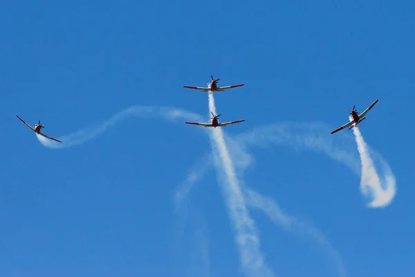 Hava Gösterisi Sırasında Uçağın Fotoğrafı — Stok fotoğraf