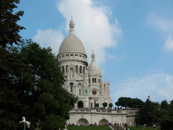 Tourists Basilica Sacre Coeur Paris France — Stock Photo, Image