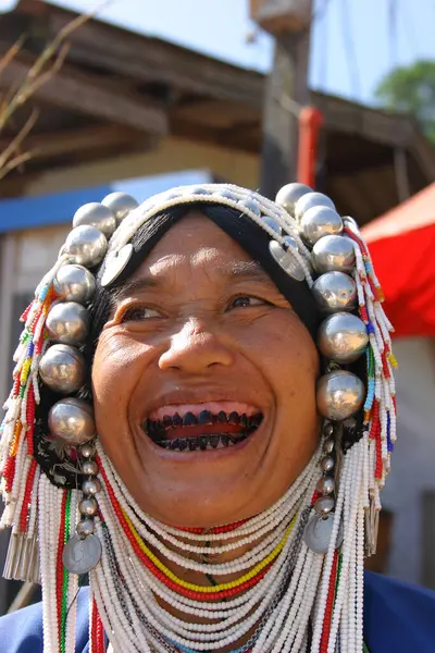 Mujer Akha Tailandia — Foto de Stock