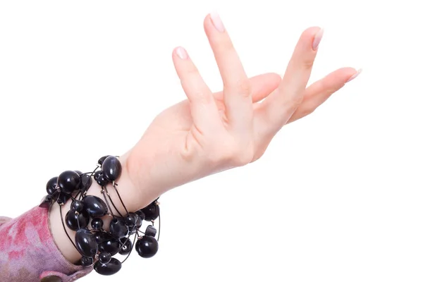 Woman Hand Beads Bracelet — Stock Photo, Image