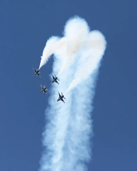 Fighter Jet Formation Sky — Stock Photo, Image