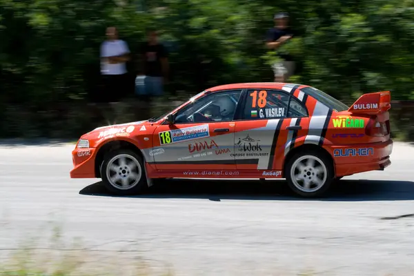 Georgi Vasilev Mitsubishi Lancer Rally Bulgaria 2008 — Stock Photo, Image