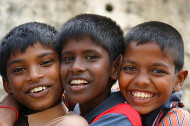 Sri Lanka 'daki okul çocukları