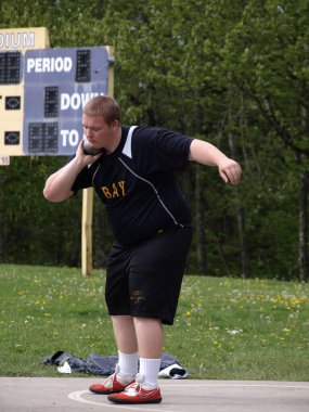 Shot put Event 'te erkek atlet