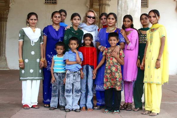 Hindistan Daki Bir Grup Hintli Aile — Stok fotoğraf