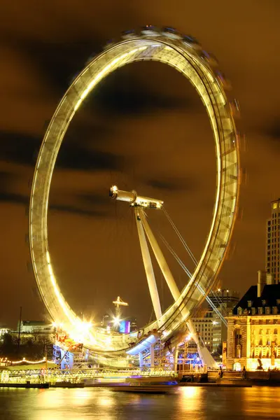 London Eye Bei Nacht — Stockfoto