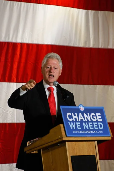 Bill Clinton Man Kändis Vid Händelse Bakgrund — Stockfoto
