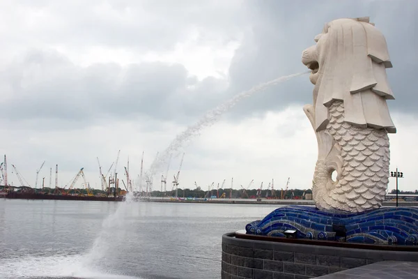 Estatua Merlion Singapur — Foto de Stock