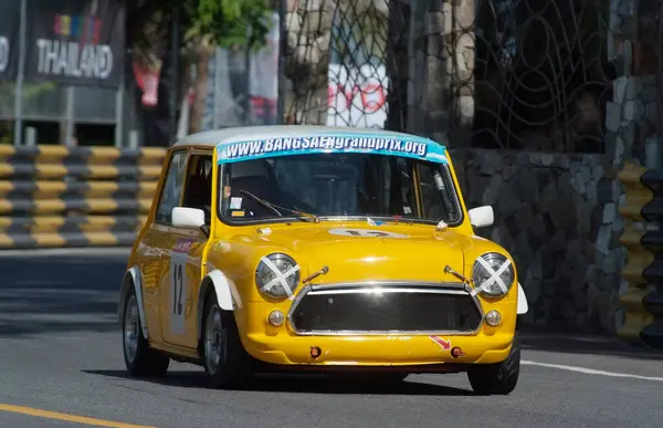 Yellow Mini Racing Road — Stock Photo, Image