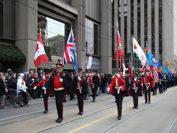 Polícia Marchando Banda Canadá — Fotografia de Stock