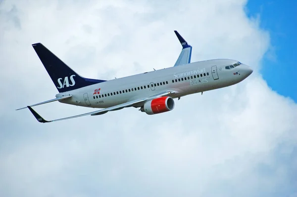 Scandinavian Airlines Volant Dans Ciel — Photo